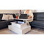  High Gloss Coffee Table With Drawer, Living Room Table Height Adjustable With 16 Colour LED-379175870