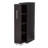Baxton Studio Lindo Dark Brown Wood Bookcase with One Pulled-out Door Shelving Cabinet