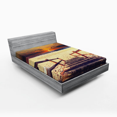 Beach Microfiber Fitted Sheet