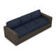Buckholtz 92.25'' High-Density Polyethylene (HDPE) Wicker Outdoor Sofa