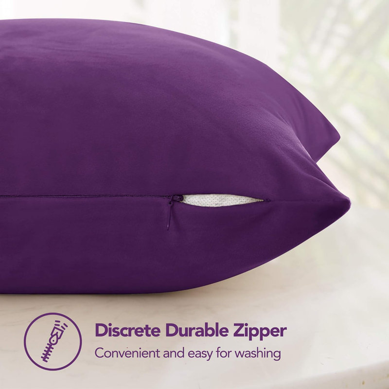 Lukats Square Throw Pillow Cover, 60cm H x 60cm W, Purple