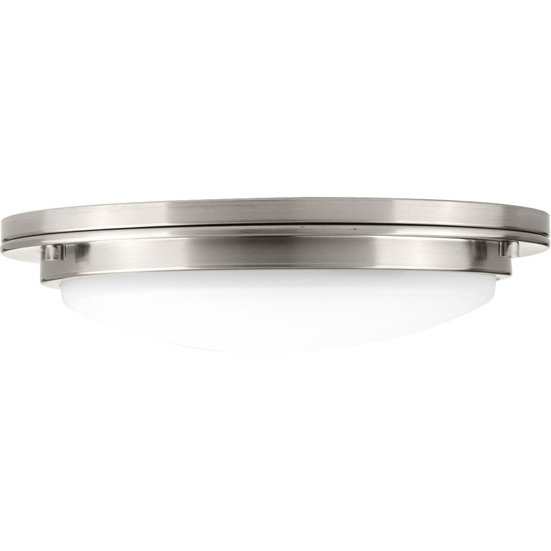 Vanderhoff Glass LED Flush Mount, 3.69" H x 15" W x 3.69" D, Brushed Nickel