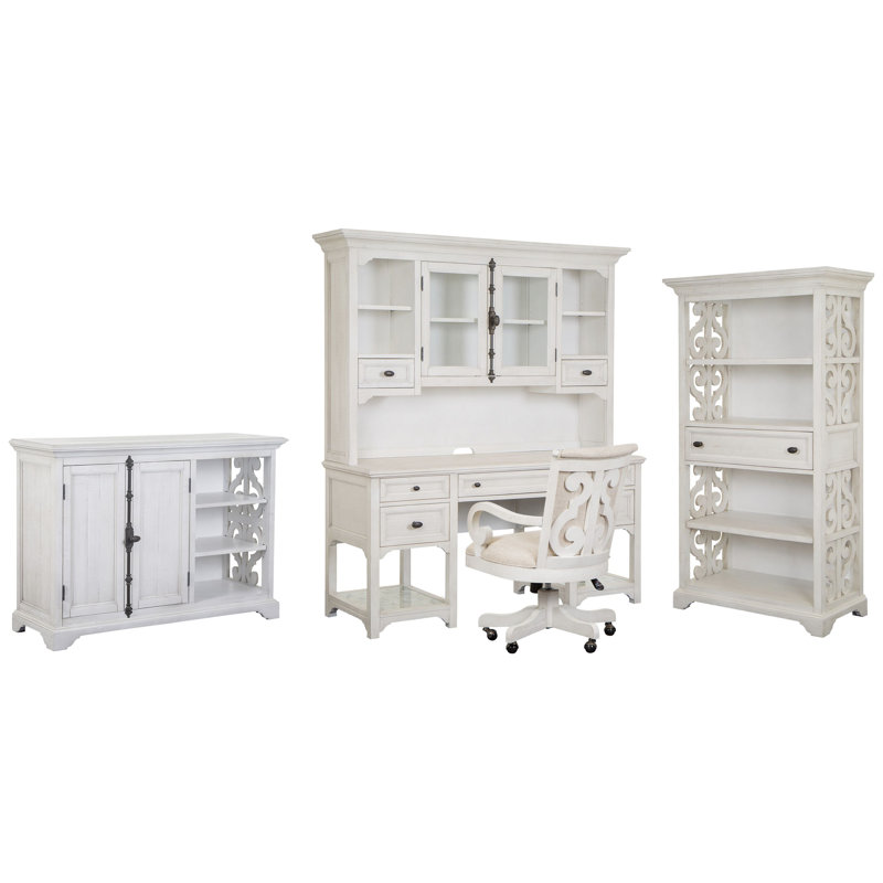 Bureau et huche Insa avec support d'imprimante et bibliothèque