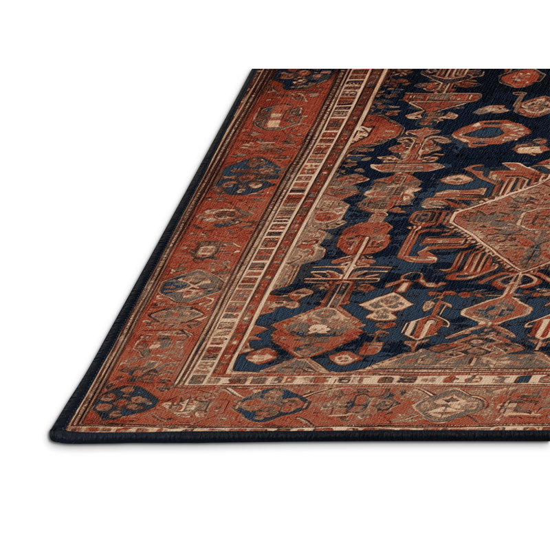 Tapis brun lavable à la machine, Carré 7 pi
