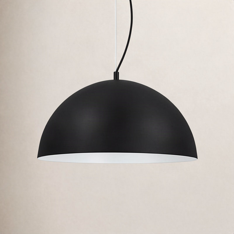 Ainslee 1 - Light Single Pendant, Black/White, 83.31" H x 10.31" W x 21" D