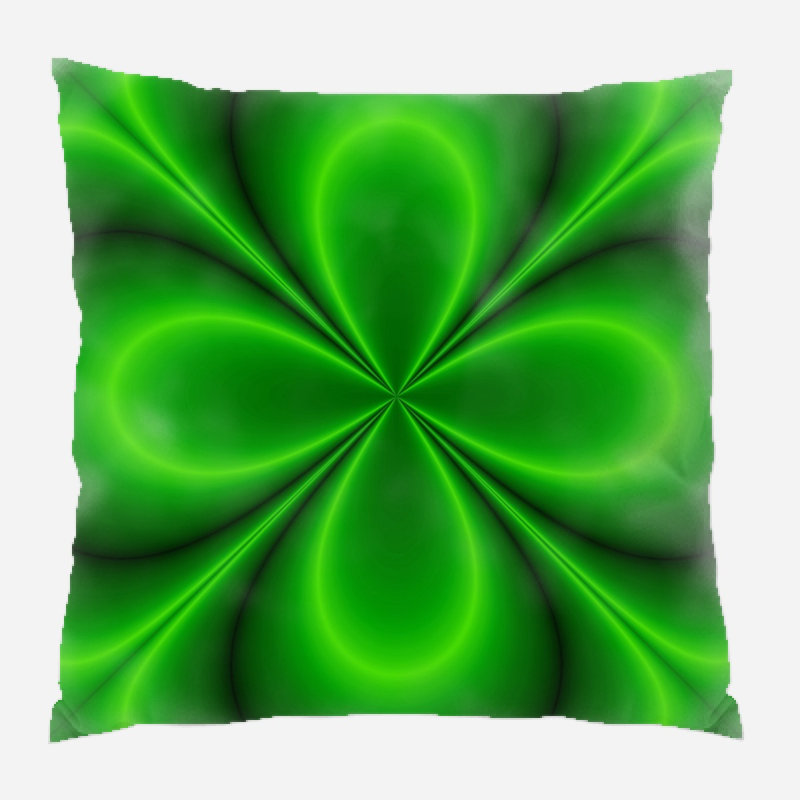 Coussin abstrait, Vert