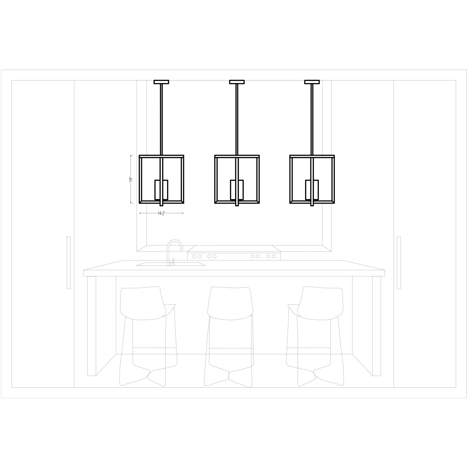 Aya Single Light Glass Dimmable Pendant