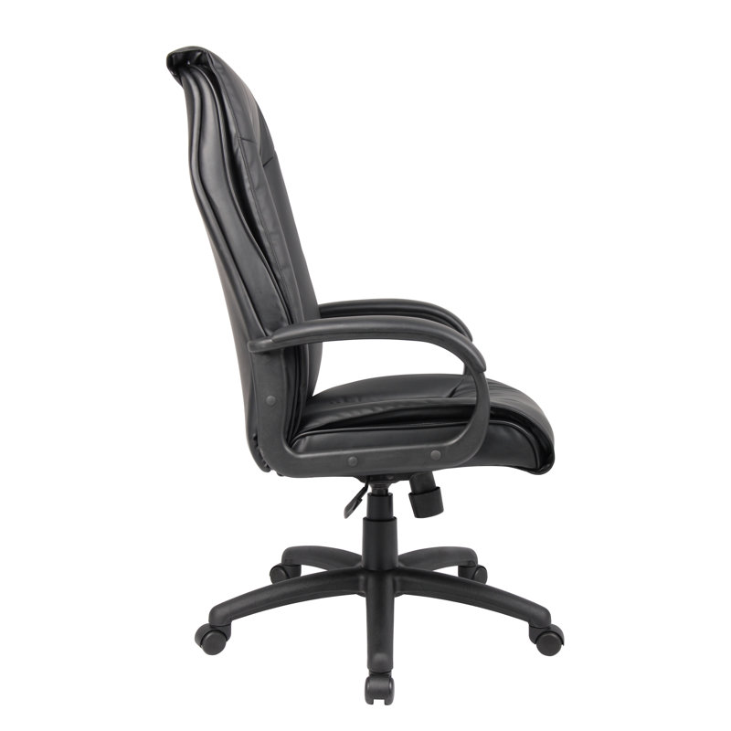 Black Leather High Back Ergonomic Executive Swivel Chair