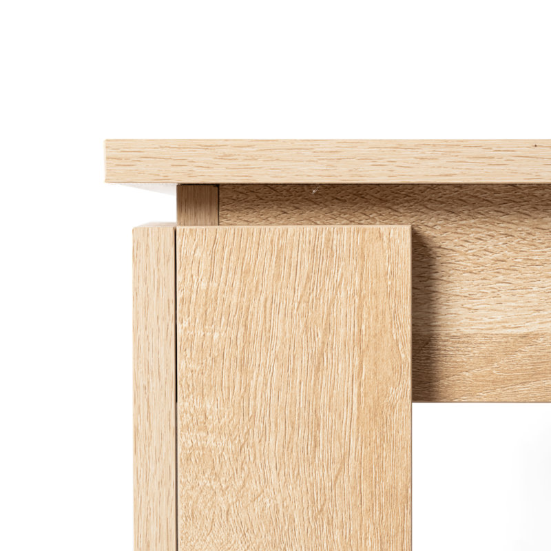 Elegant Rectangle Dining Table, Sturdy Kitchen Table, Oak, Oak, 29.50”H x 63”L x 31.50”W