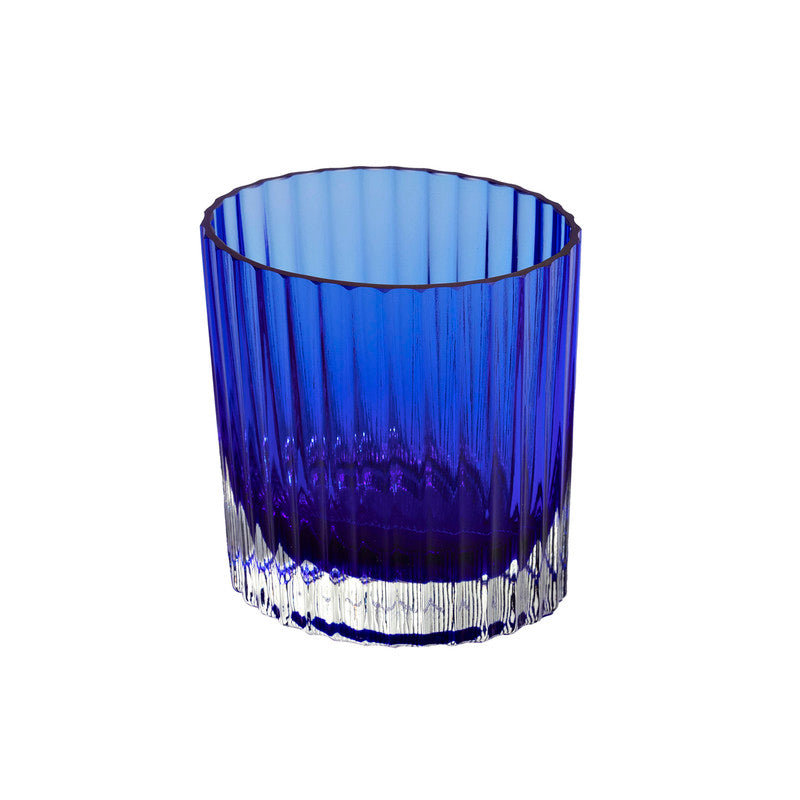 Missoni Wine Glasses NASTRI Set Of 6  Transparent 10 Oz, H 3.3", Blue