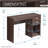 Techni Mobili Home Office Workstation With Storage, Espresso-202673544