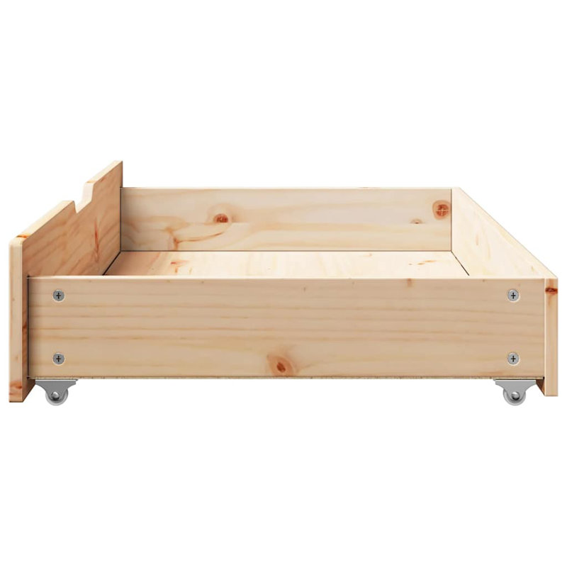 Underbed Storage Drawers, Natural, 17 H x 95 L x 55 W cm