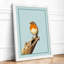 Robin on Branch Botanical - Framed Print-411569940-411569941