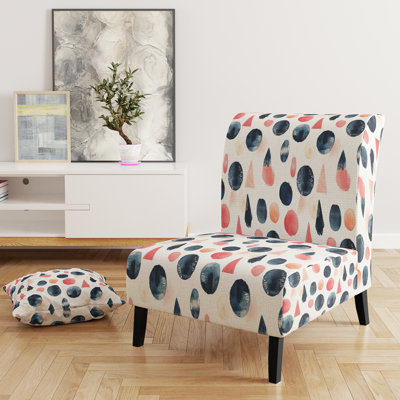Fauteuil de chambre marocain rembourré marocain - bleu et rose
