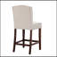 Tabouret de comptoir capitonné à boutons avec support dorsal confortable et fabrication durable pour les cuisines modernes
