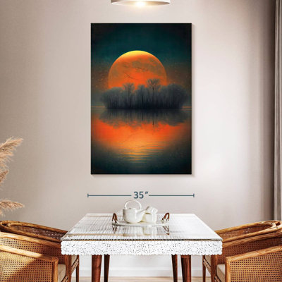 Alvord Moon Behind Island