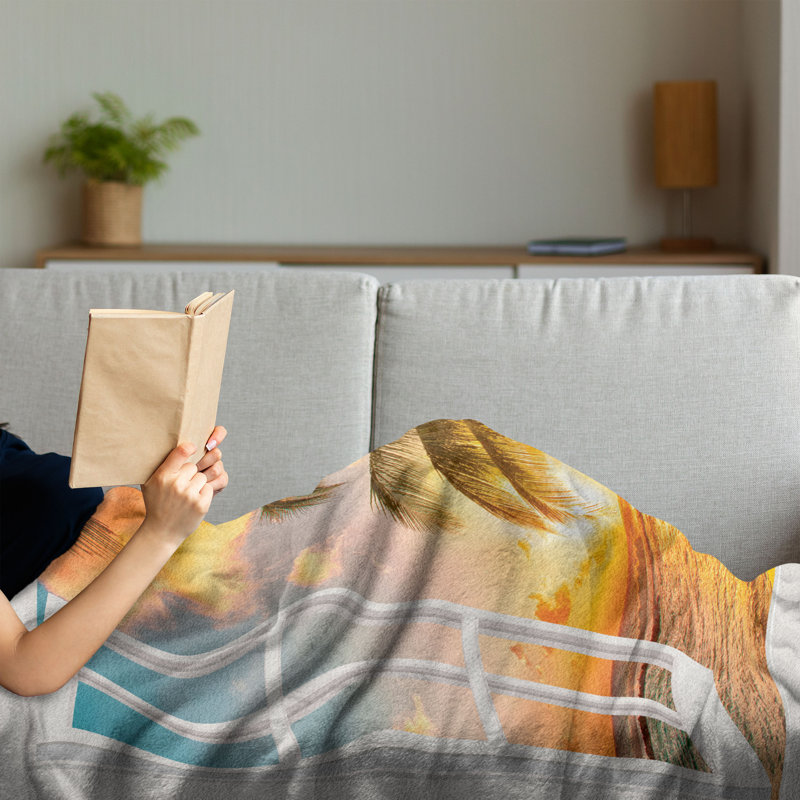Hand Woven Throw Blanket, 70" x 90"