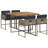 Rosecliff Heights 5 Piece Patio Dining Set With Cushions Gray Poly Rattan