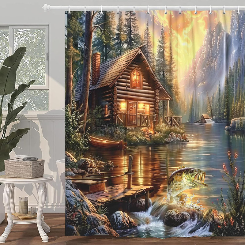 Rideau de douche Rustic Cabin