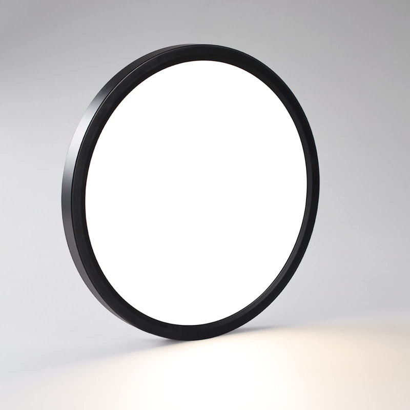 Plafonnier encastré Boncho, Noir, H 0,9 po x l 9,06 po x P 9,06 po