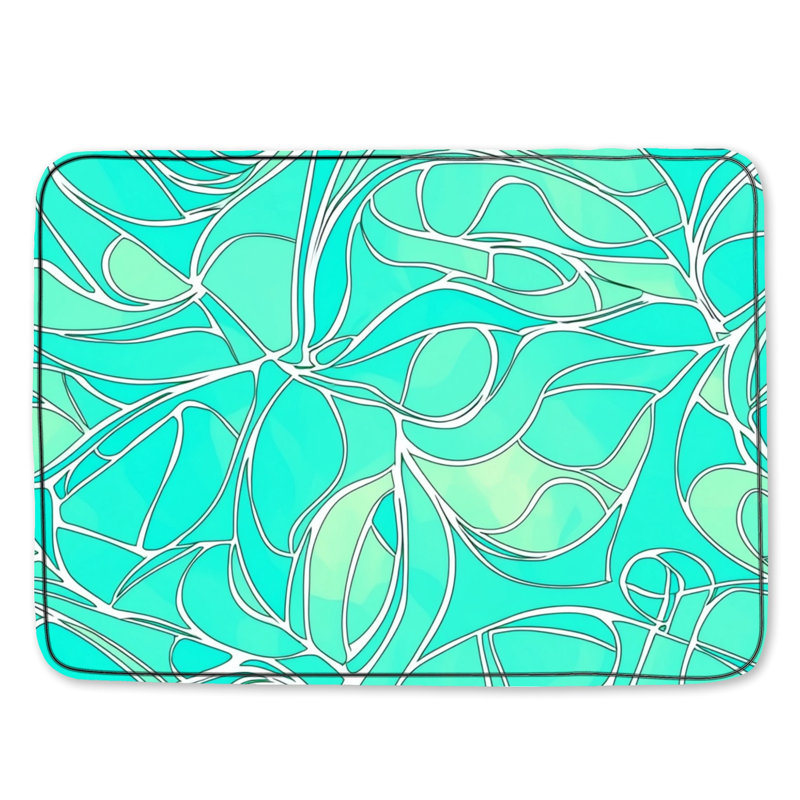 Tapis de bain abstrait, L 34 po x L 21 po