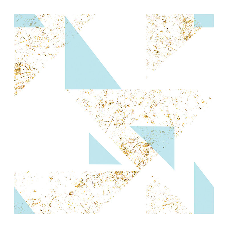 Sacramento Matte Mural, Blue/Gold/White, 208 x 146cm