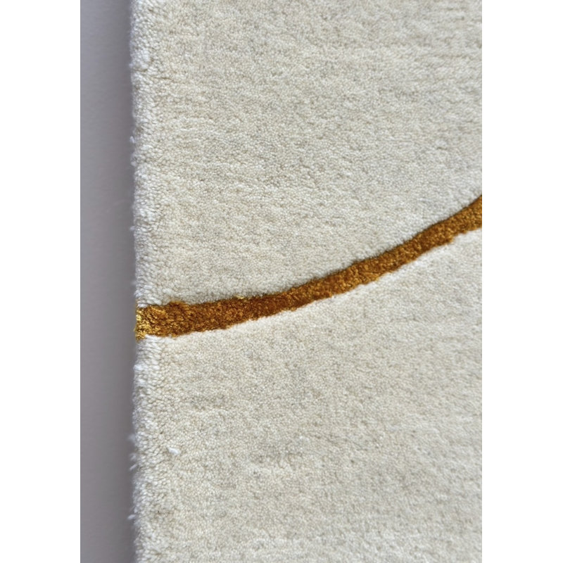 Ambre Hand Tufted Abstract Area Rug in Natural/Beige, Rectangle 8'2" x 11'6"