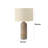 Ratty Table Lamp With Sculpted Base, Brown Resin, Beige Linen Shade-117054050