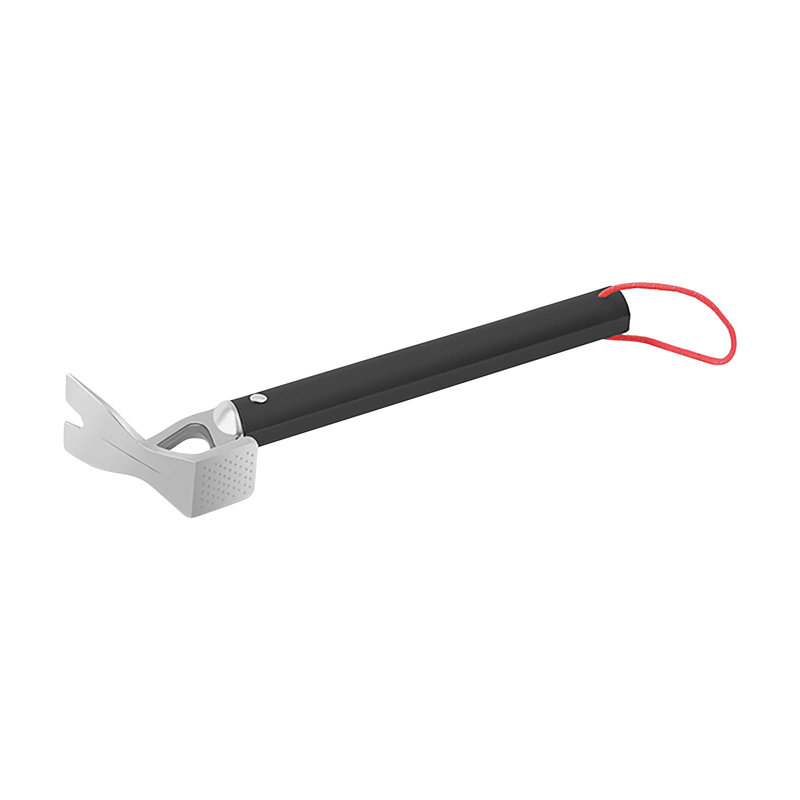 Camping avec crochet, piquet de tente en aluminium de 12 pouces pratique, extracteur de clou pour tente, Black