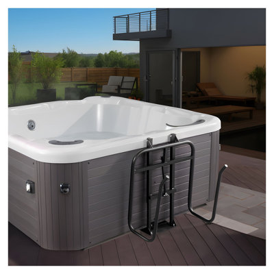 Hydraulic Hot Tub Cover Lift - Adjustable Spa Cover Lifter with Heavy-Duty Aluminum Alloy Frame for Easy Opening & Storage