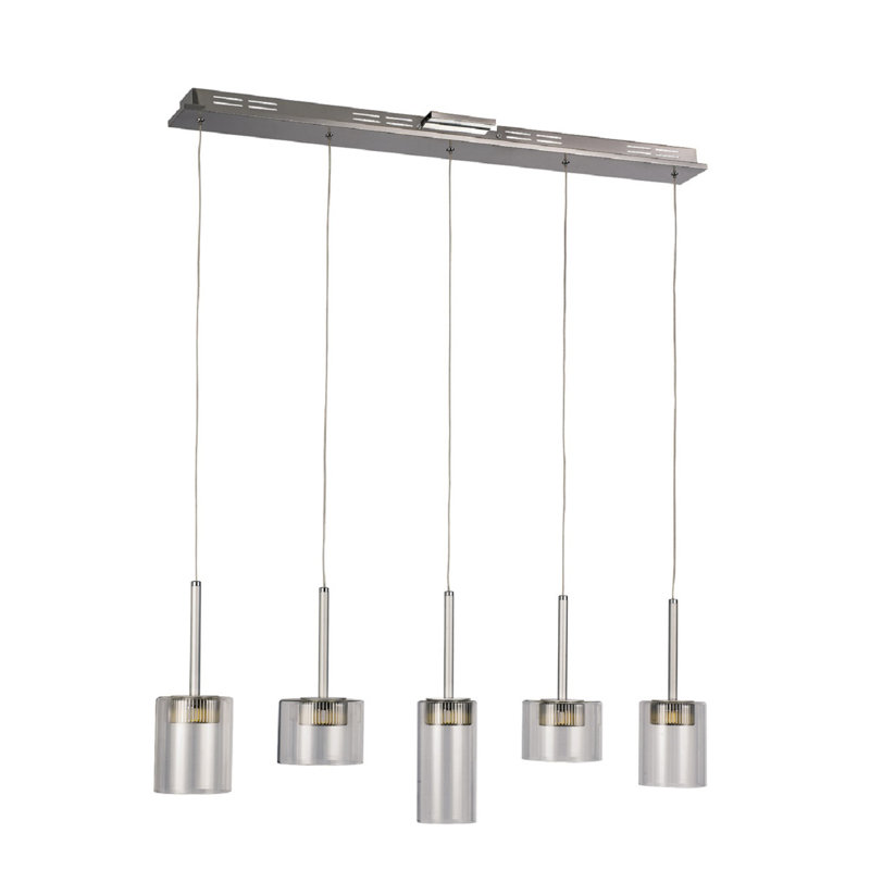 Luminaire suspendu pour îlot de cuisine 5 lumières Piketon