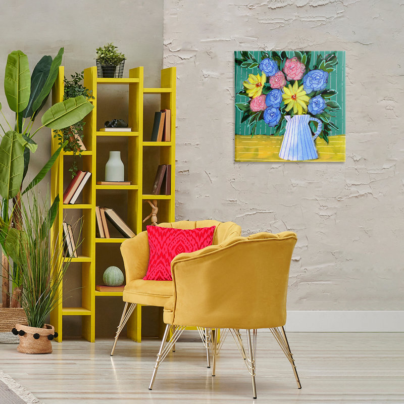 Art mural sur toile Bright Pop Bouquet par Regina Moore, H 24 po x l 24 po