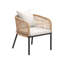 Ensemble de salle à manger de patio pour 6 personnes avec table rectangulaire de 60 po Brookstonval et 6 chaises de salle à manger en rotin PE-133003904