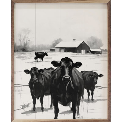 Cows In Pasture By Barn