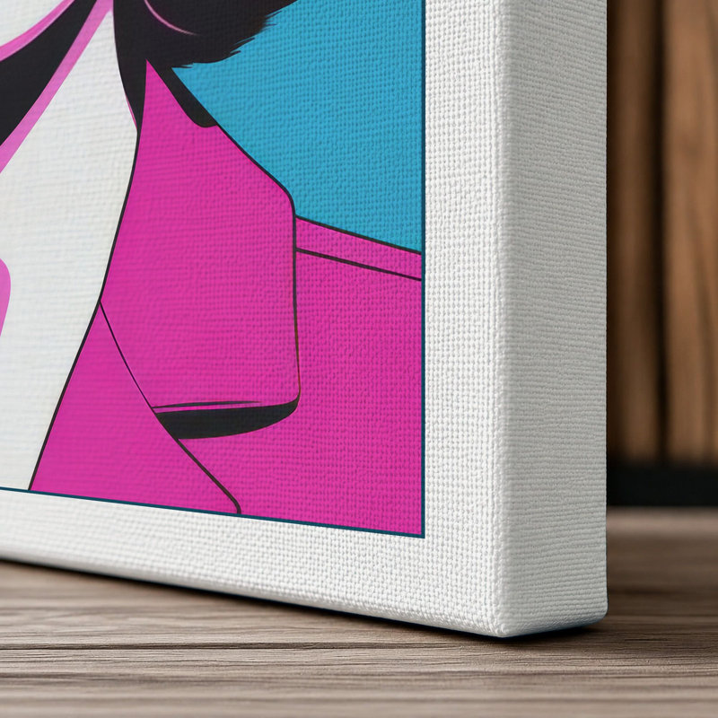 Woman in Sunglasses Modern - Wrapped Canvas, 30x20 - 76.2 x 50.8 cm, White Border