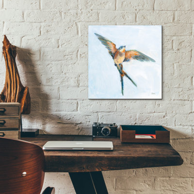 «Barn Swallow Flight 1» par Sue Schlabach, art mural en verre acrylique