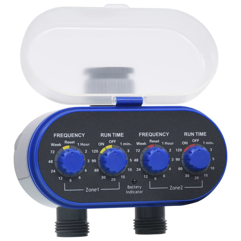 VidaXL Double Outlet Water Timer with Ball Valves