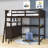 Gibrian Full 6 Drawers Wood Loft Bed with Built-in-Desk and Shelves by Harriet Bee-1979454715
