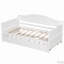 Lit de jour simple en bois avec lit gigogne, canapé-lit pour la chambre à coucher et le salon, fabrication en bois de pin durable