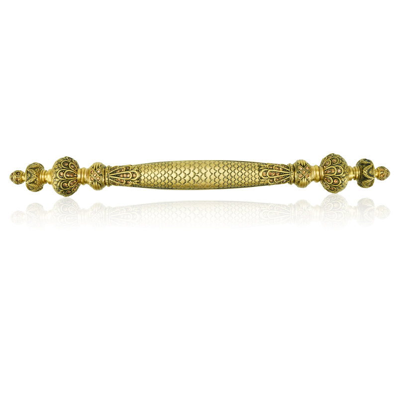 6" C TO C PULL MUSEUM GOLD PLATE