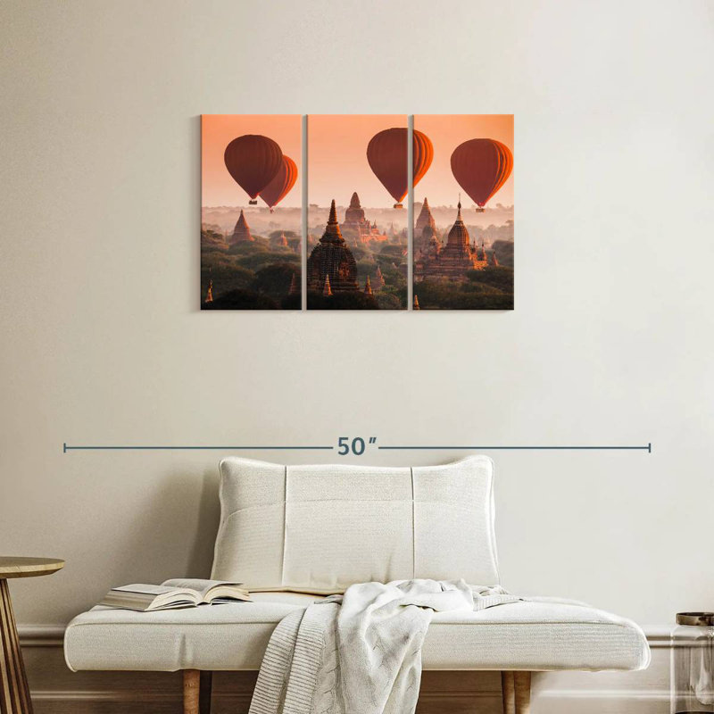 Mehar Ancient Myanmar Hot Air Balloons, 20" H x 33" W