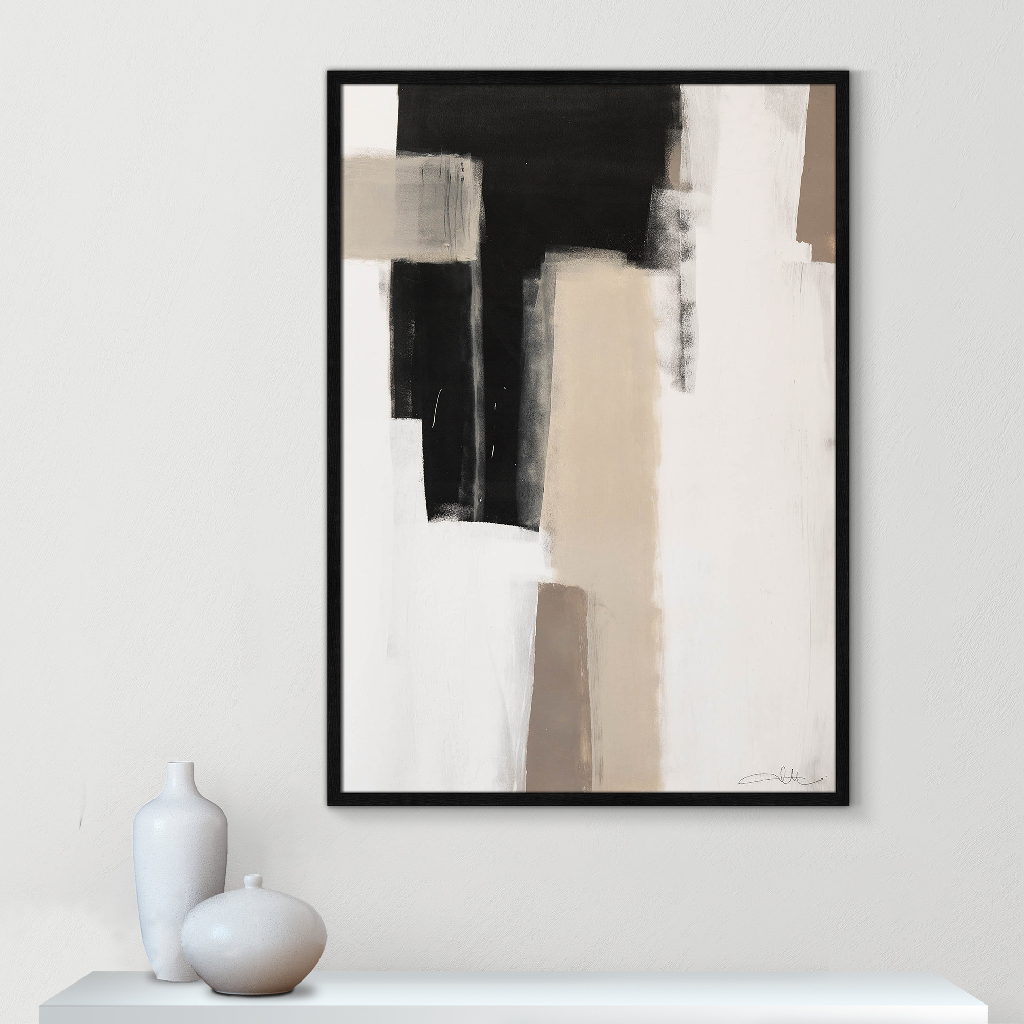 Earth Scapes I by Casa Fine Arts, Black Slim Unmatted Picture Framed, 41.5" H x 29.5" W x 1.25" D