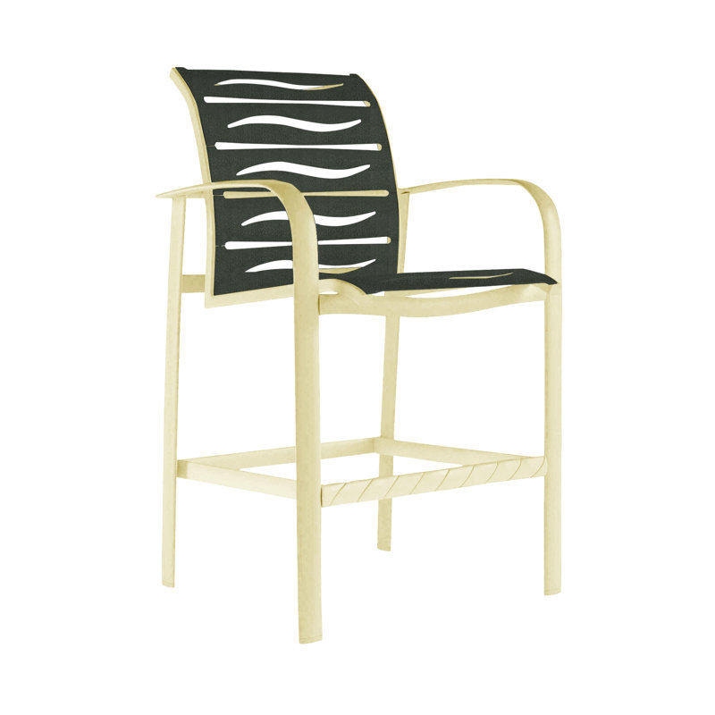 Laguna Outdoor Bar Stool, Shell, Mocha
