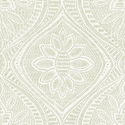 Rouleau de papier peint Scout Moss Floral Ogee L 33 pi x l 20,5 po