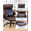 Chaise de bureau robuste de 600 lb, cadre en cuir d'unité centrale avec coussin à ressorts pour bureau à domicile