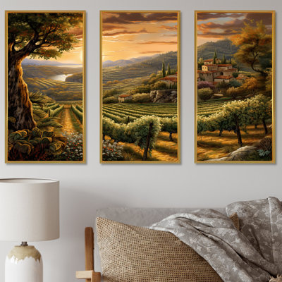 «Vineyard Charm», ensemble d'art sur toile Vineyard