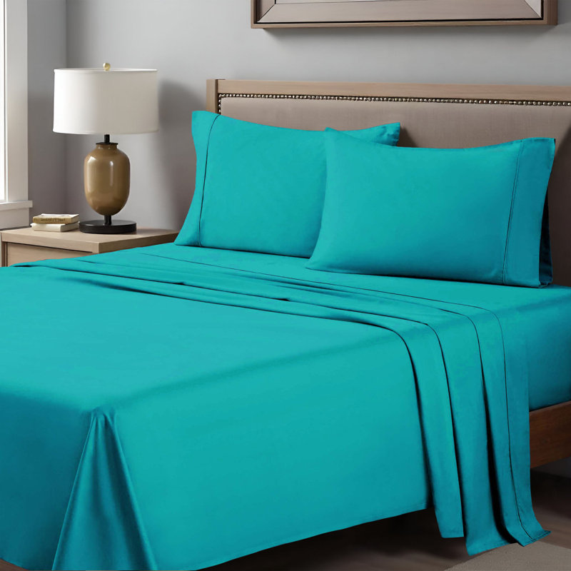 Ensemble de draps en satin de coton égyptien peigné de qualité supérieure à densité de tissage de 400 fils Superior