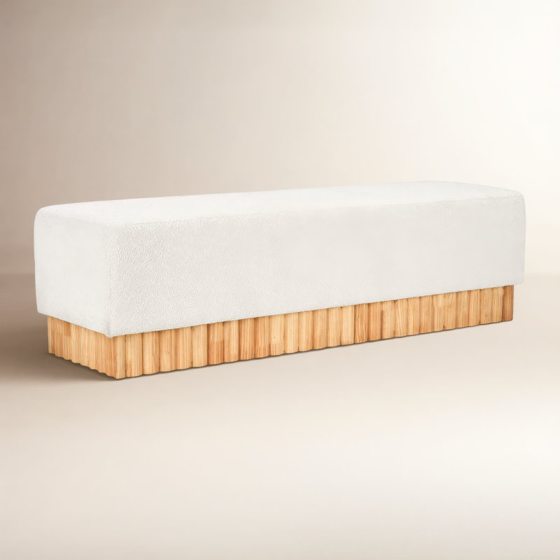 Banc rembourré Peridot, Chêne