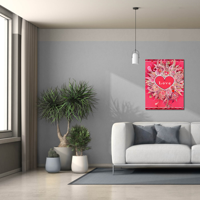 «Love» par David Galchutt, art mural sur toile, H 34 po x l 26 po x P 1,5 po