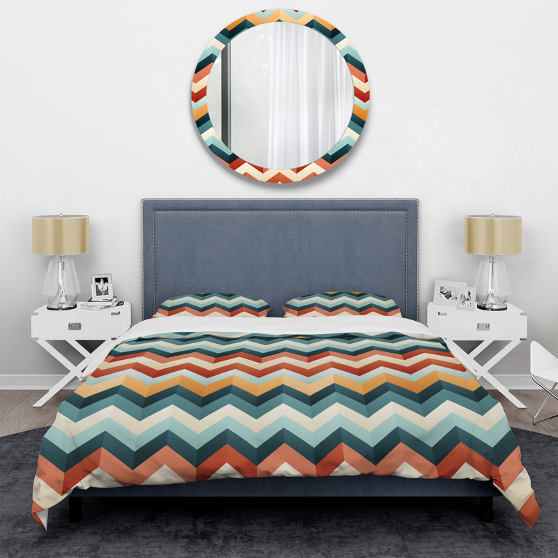 Ensemble de housse de couette scandinave Grace, Housse de couette pour très grand lit et 2 très